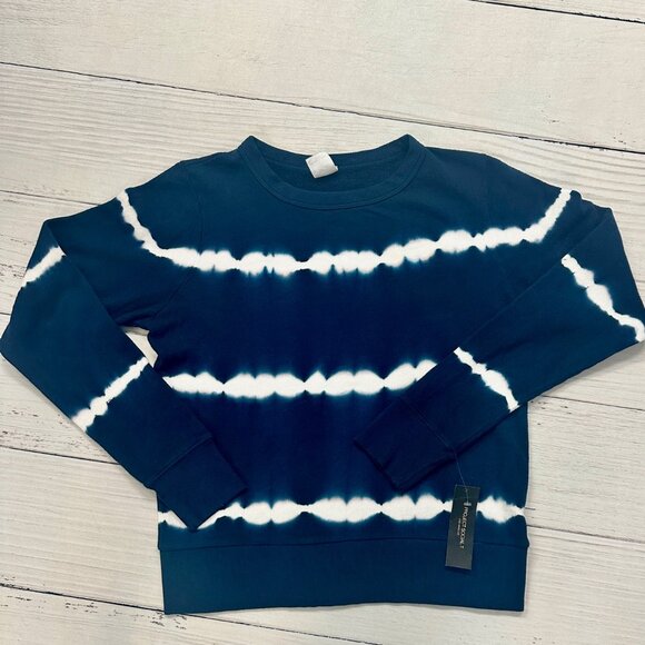 NWT Project Social T Navy Blue Crew Neck Tie Dye Long Sleeve Sweatshirt Size M - Picture 4 of 11